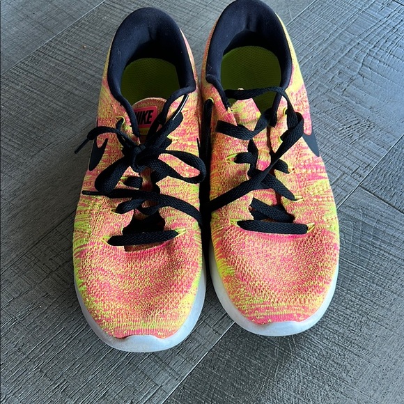 Nike Lunarepic Flyknit pink orange sunset Vibrant Knit Sneakers size 9 - Picture 5 of 6